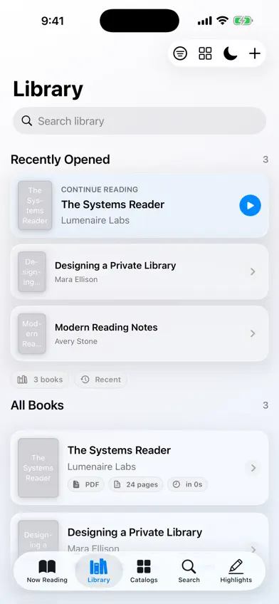 Nimbus Reader screenshot 1