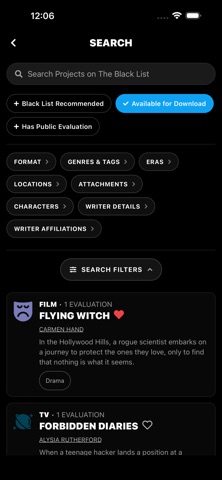 The Black List: Industry iPhone screenshot