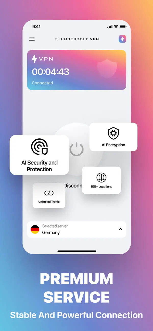 Screenshot #3 pour Thunderbolt VPN & Cleaner