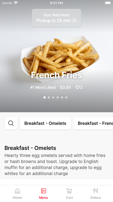 Gus' Red Hots iPhone screenshot 2 - Food & Drink app