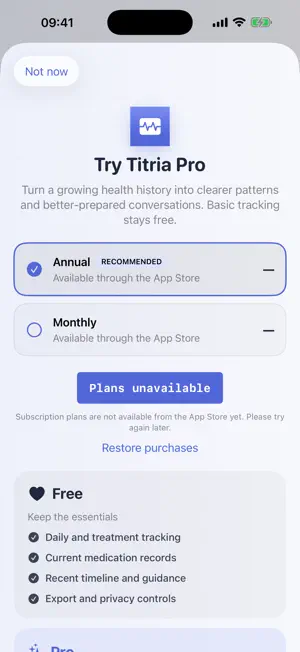 Titria: Treatment Tracker screenshot 2