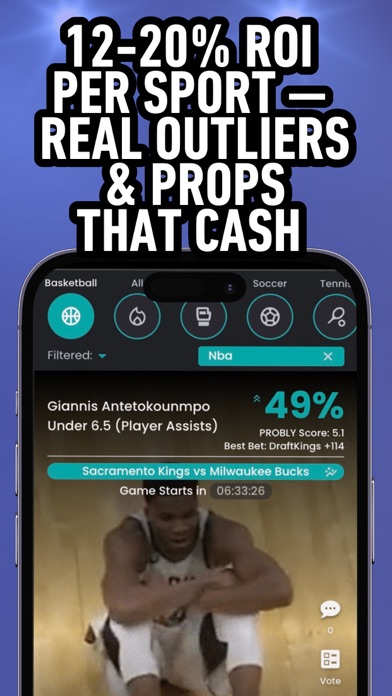 Probly | Sports Betting Data Screenshot