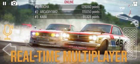 Drift Legends 2: Drifting Game - Les joueurs s'affrontent en ligne, défiant d'autres pilotes en multijoueur temps réel et affichant leurs prouesses sur le classement mondial.