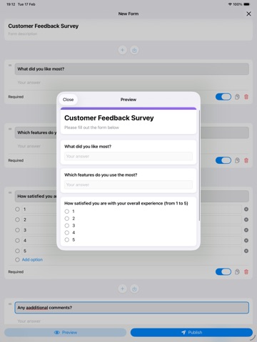 Blitz Form Builder iPad screenshot
