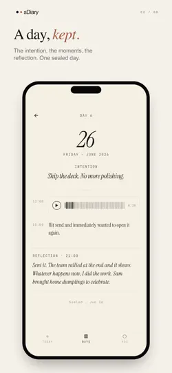 Скриншот SDiary на iPhone 2