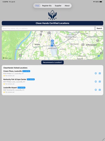 Clean Hands Certified iPad screenshot