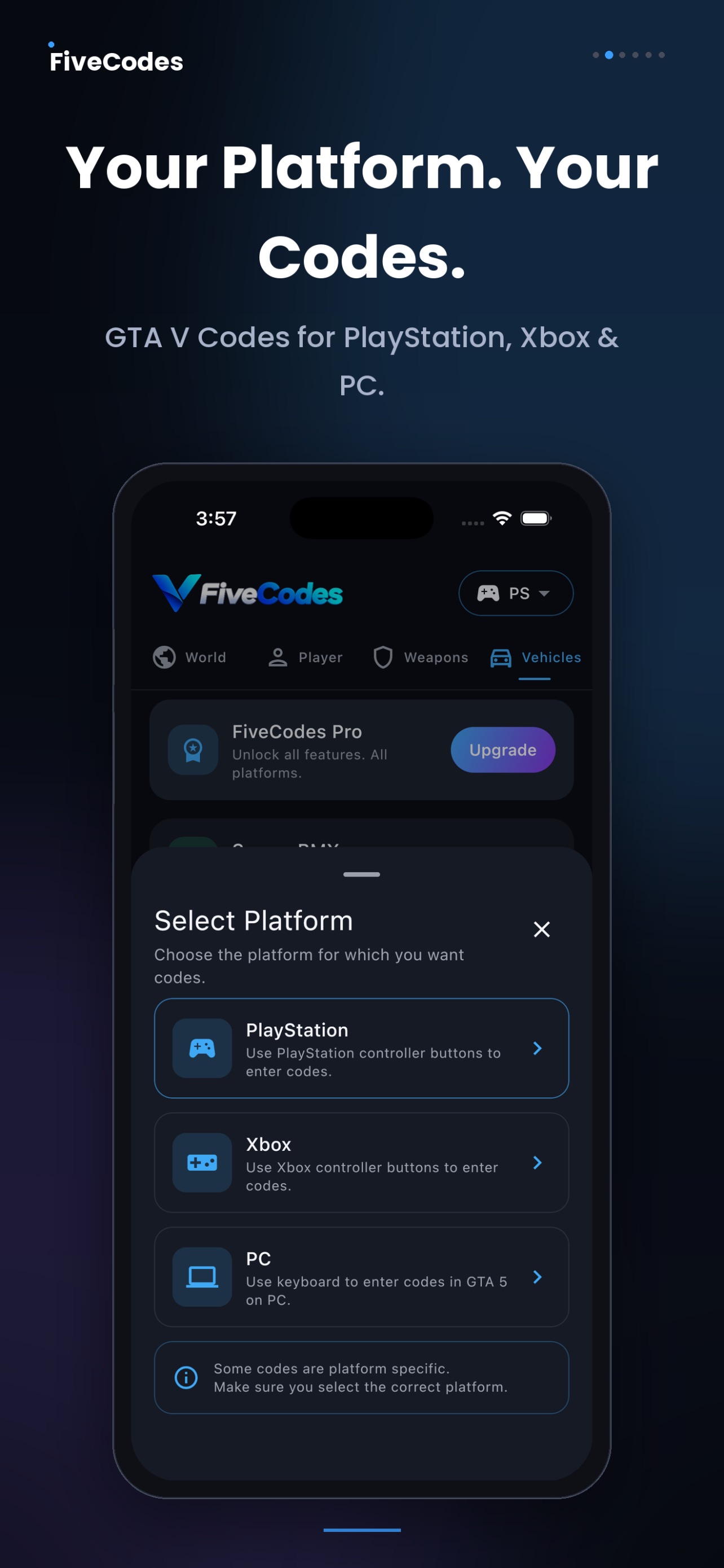 Screenshot 2 of FiveCodes