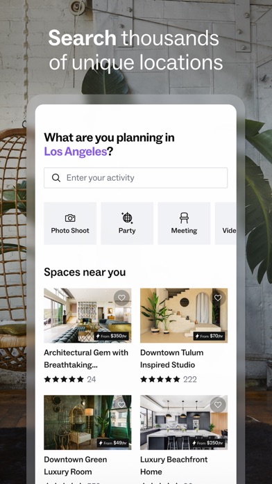 Peerspace - Rent Unique Venues Screenshot