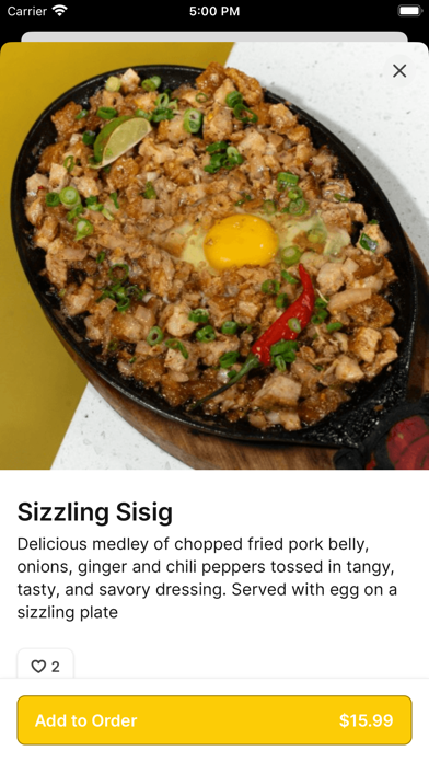 Tambayan Filipino Food iPhone screenshot 4 - Food & Drink app