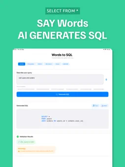 Words to SQL Script Generator screenshot 2