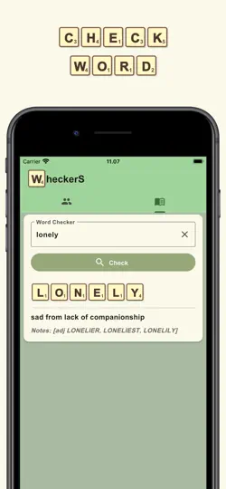 Скриншот WheckerS: Word Checker & Score на iPhone 1