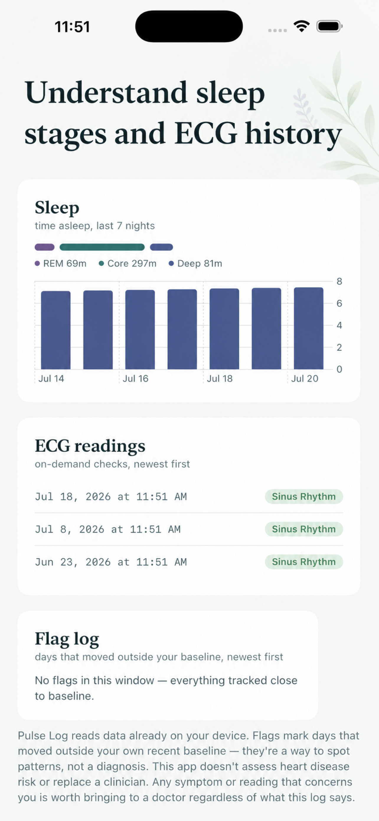 PulseLog Wellness Trends screenshot 3