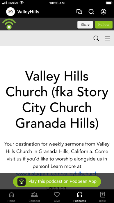 Valley Hills Church iPhone screenshot 3 - Education app