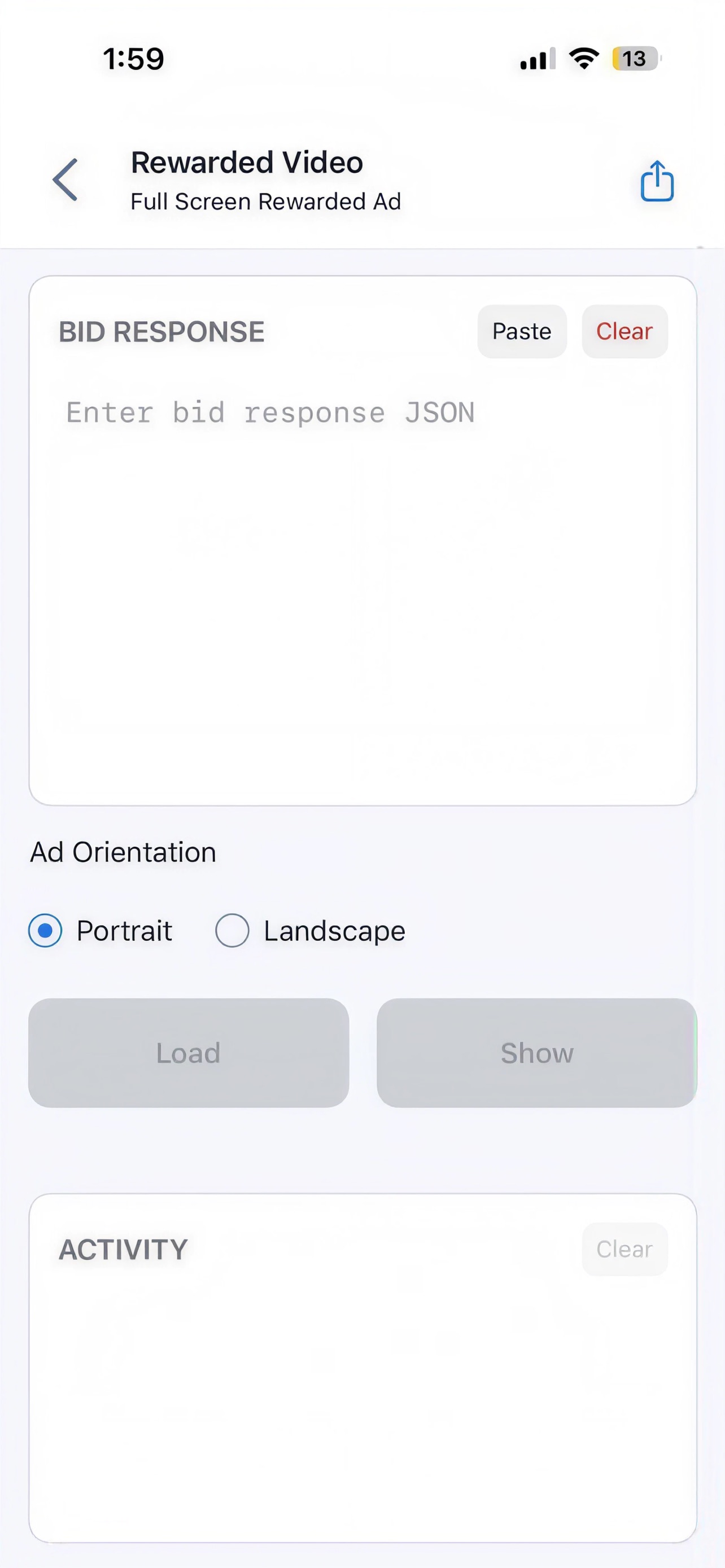 Screenshot 4 of InMobi Exchange Test App