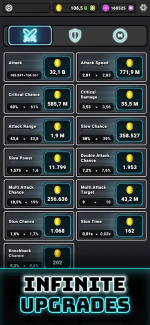 Neon Castle: Idle TD RPG screenshot 3