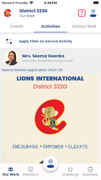 District 322G Directory Screenshot