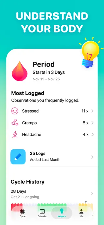 Cycle Tracker & Period: Screenshot 6 von 9