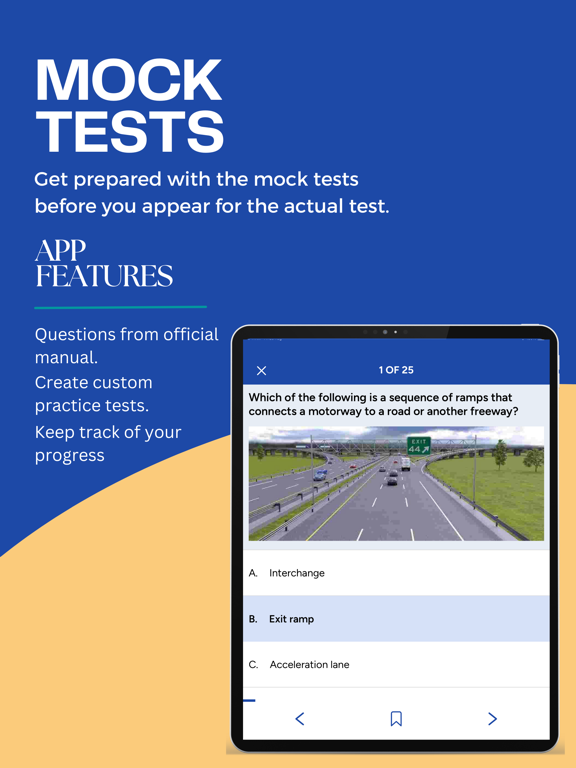 MT DMV Driver's License Test iPad screenshot 2 - Education app