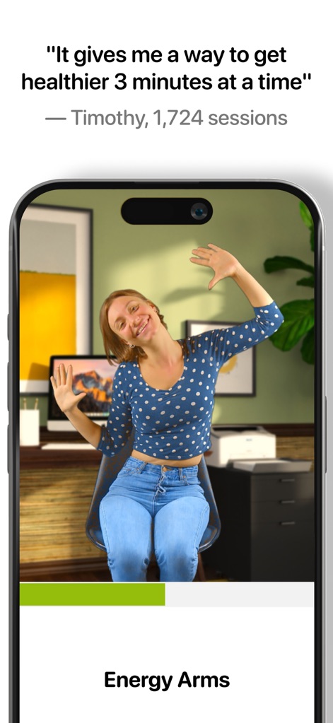 Wakeout! Desk Stretch & Energy - Obtenez un "Boost Énergétique Instantané" avec des mouvements comme "Energy Arms", qui permettent aux utilisateurs de retrouver rapidement vitalité et concentration en quelques minutes seulement.