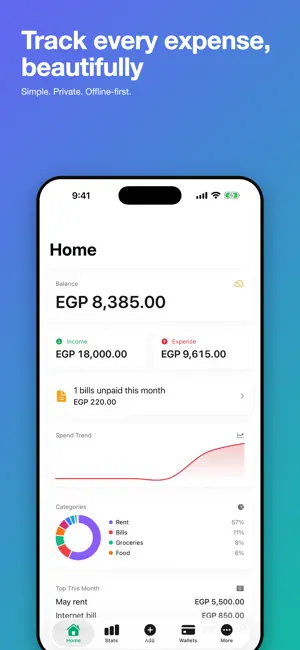 Masareefi: Expense Tracker screenshot 1