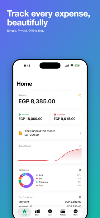 Masareefi: Expense Tracker Screenshot 1 of 6