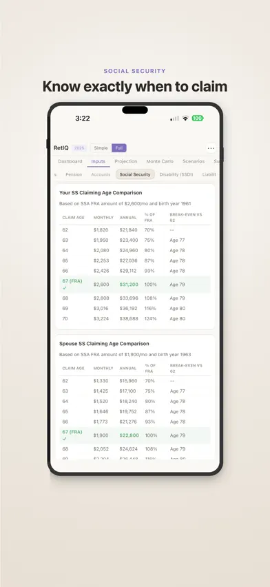 RetIQ - Retirement Planner screenshot 2
