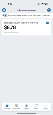 Commercial Capital Bank iPhone screenshot