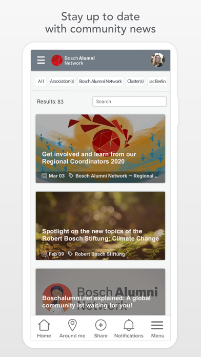 Bosch Alumni Network Screenshot
