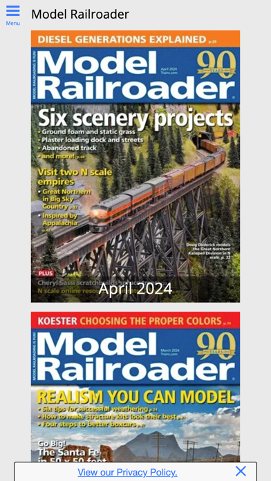Model Railroader Magazine Screenshot