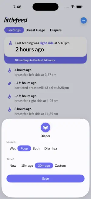 littlefeed - feed your baby screenshot 4