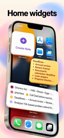 Mini Notes: Sticky Home Widget Screenshot 2 of 10