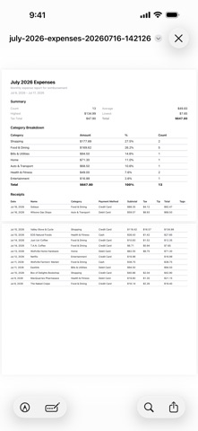ReceiptBin screenshot