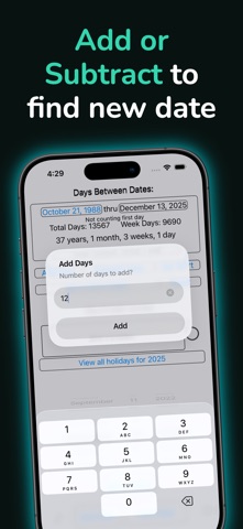 Between Dates Calendar Math Screenshot 5 of 7