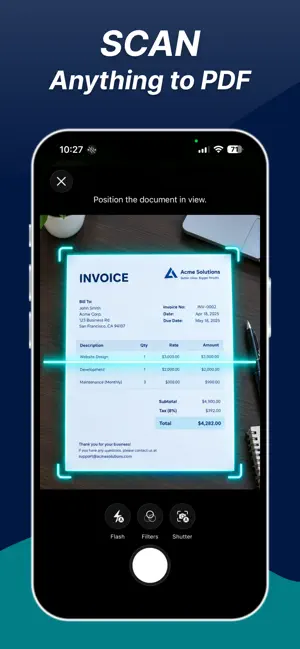 PDF Scanner: Doc & OCR screenshot 1