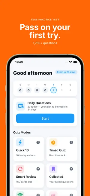 TEAS Test Prep: Nursing & Quiz screenshot 1