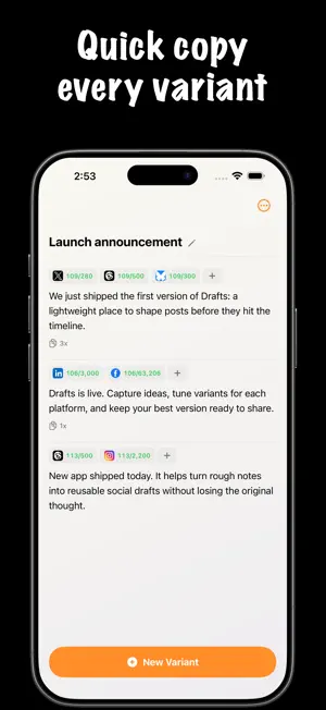 DraftX: Draft Once, Post Many screenshot 2