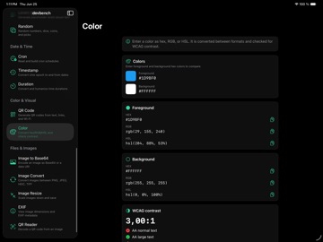 devbench: Developer Tools iPad screenshot