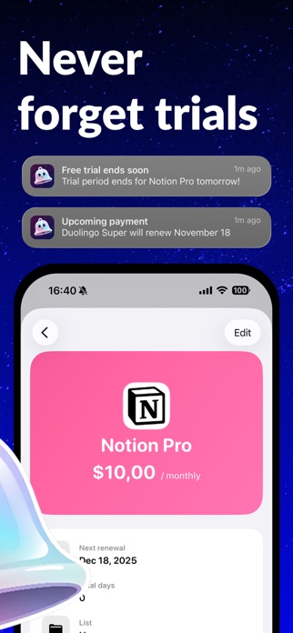 Subscription Manager - Costr Screenshot 3 of 5
