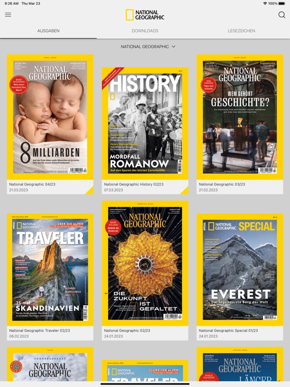 National Geographic DE iPad app afbeelding 1