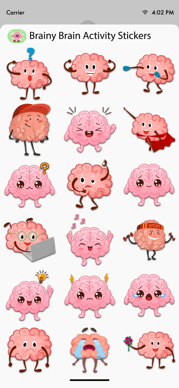 Screenshot #2 pour Brainy Brain Activity Stickers