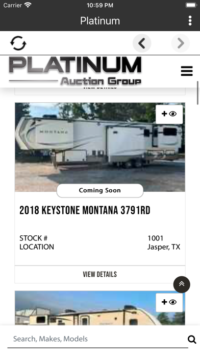 Platinum Auction Group Screenshot