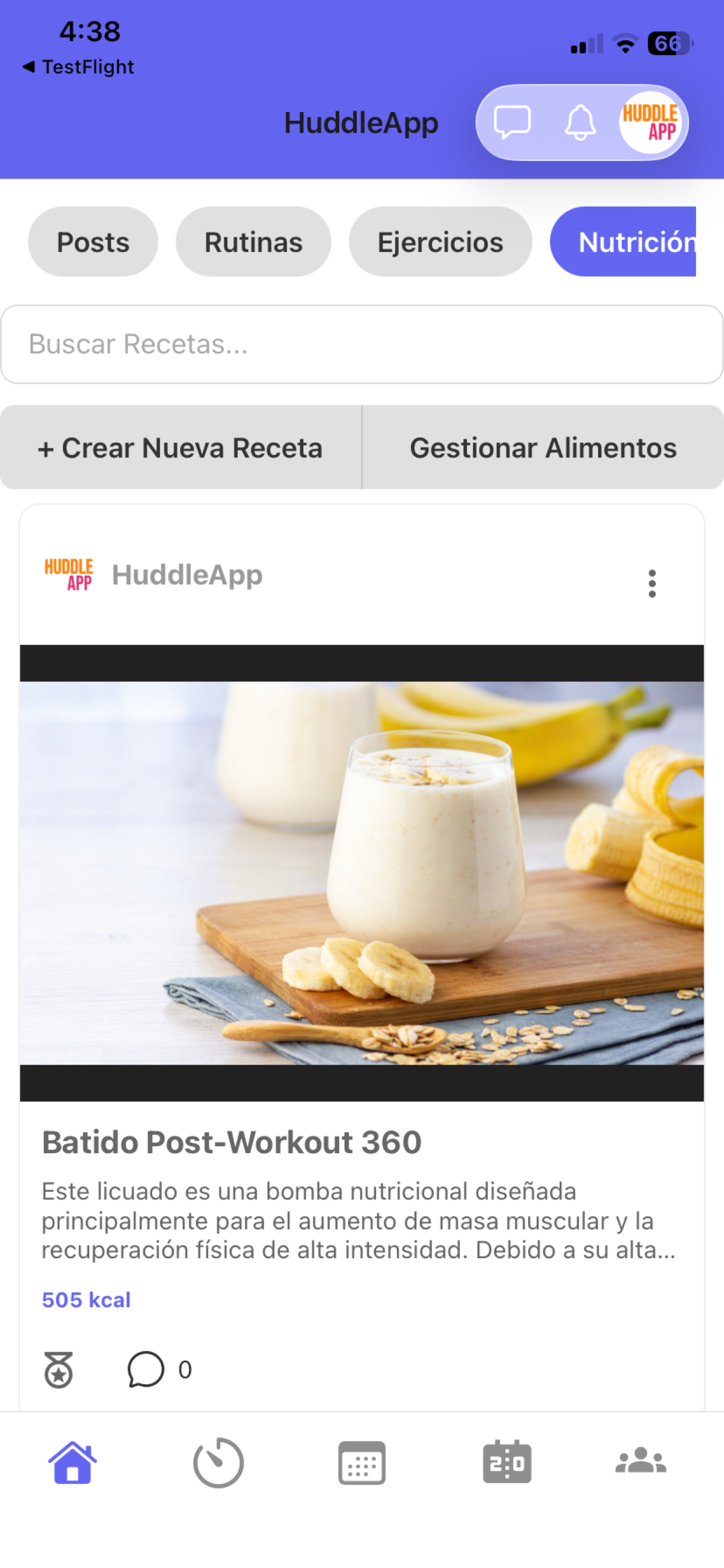HuddleApp: Deporte y Nutrición screenshot 7