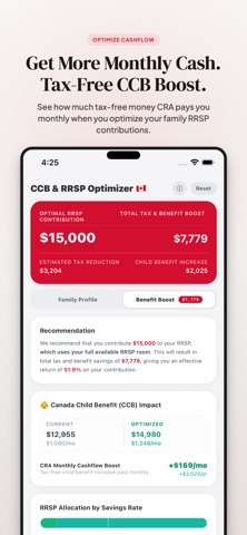 CCB & RRSP Optimizer iPhone screenshot