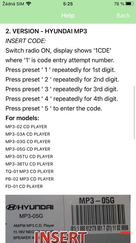 #7. RADIO CODE for HYUNDAI TUCSON (iOS) 由: Petr Svihovec