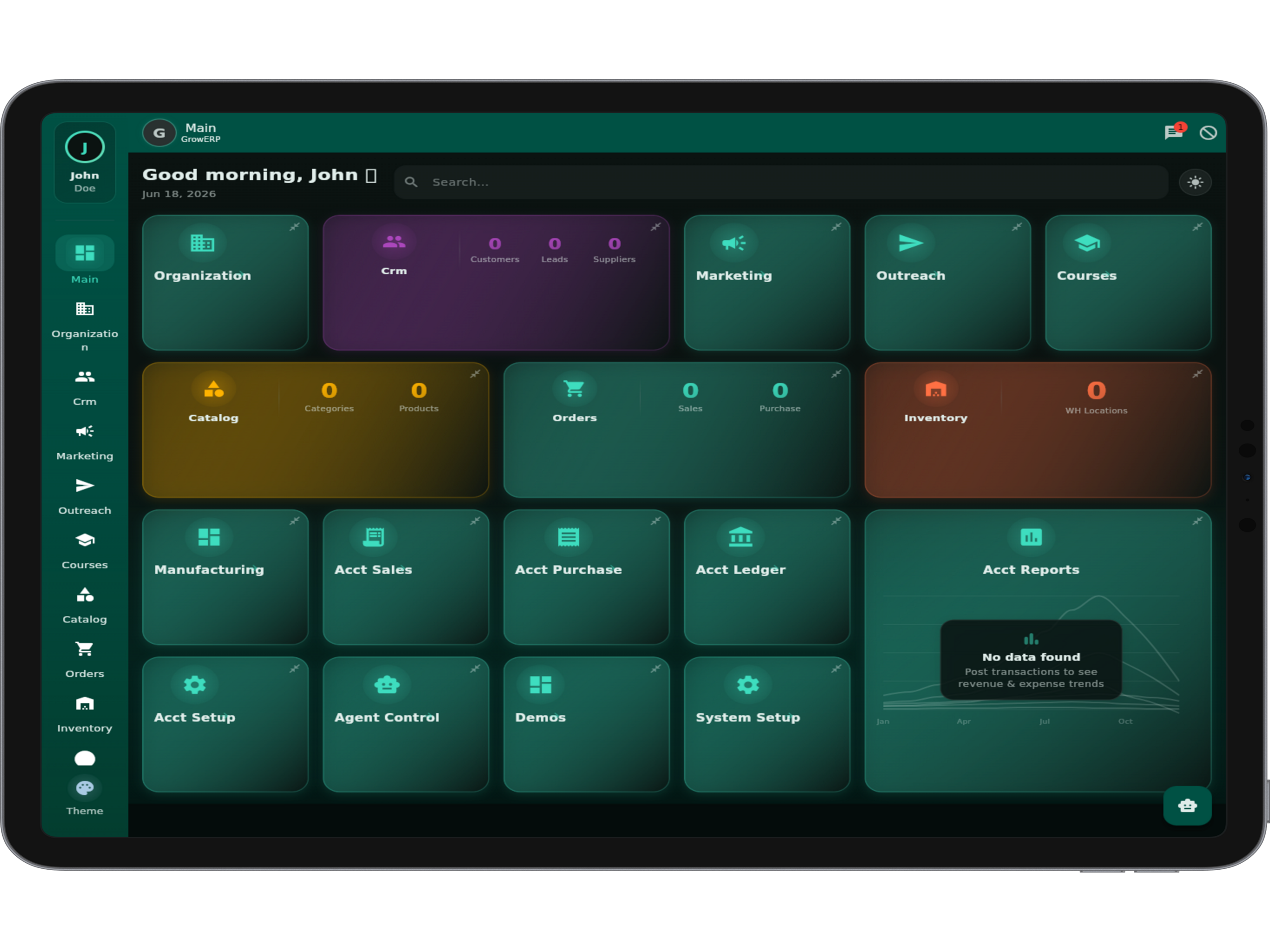 GrowERP Admin open source screenshot 8