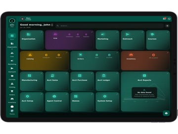 GrowERP Admin open source iPad screenshot