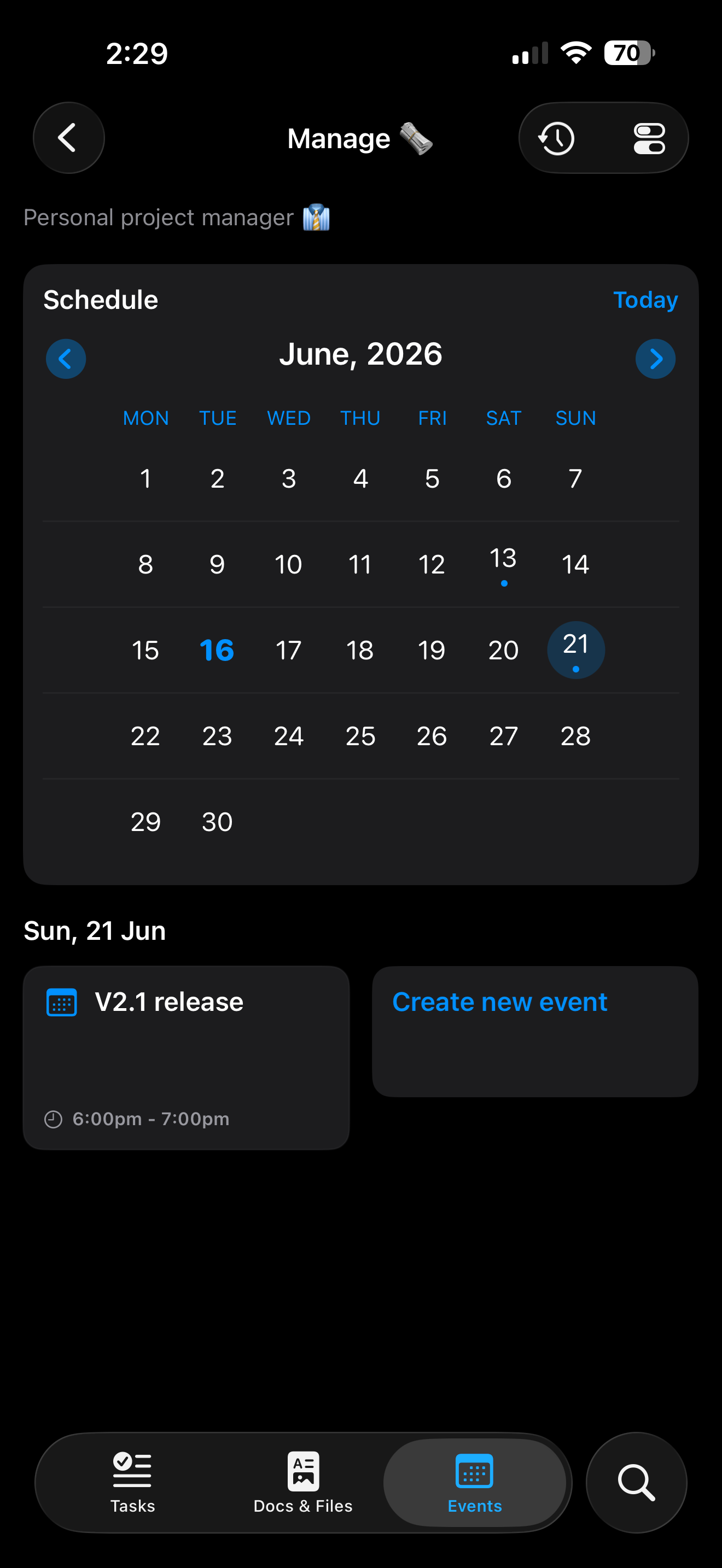 Manage: Tasks, Docs & Events screenshot 6