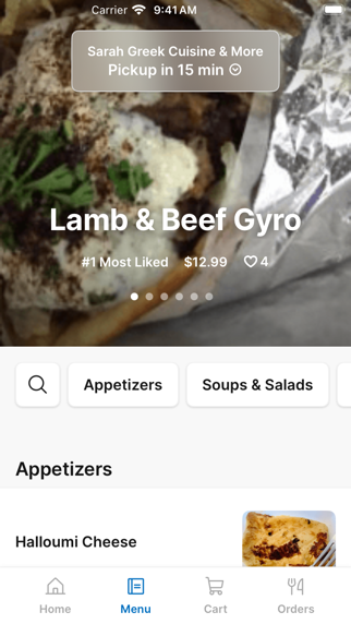 Sarah Greek Cuisine iPhone screenshot 2 - Food & Drink app