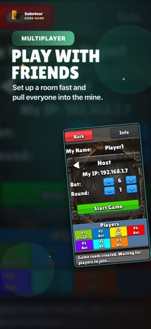 Saboteur Card Game iPhone screenshot
