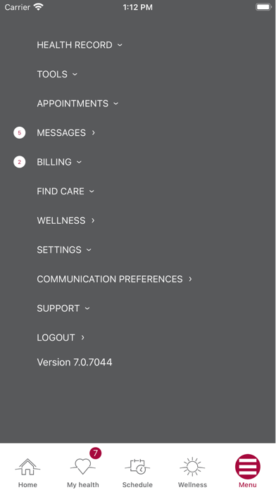 UCHealth Screenshot
